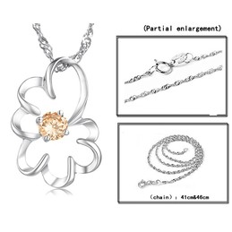Wide Varieties Female Purple Platinum Plating Titanium Necklace With Diamond