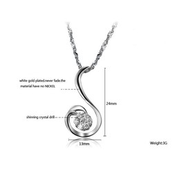High Quality Female Phoenix Shape Platinum Plating Titanium Necklace 