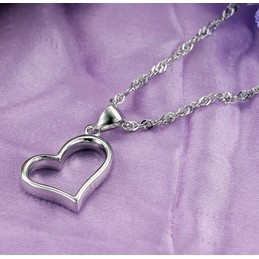 Complete in Specifications Female Sweetheart Platinum Plating Titanium Necklace 