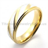 Gloden Titanium Ring with Diamond 19284
