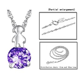 Durable in Use Female Platinum Plating Titanium Necklace With Diamond