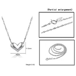 Excellent Quality Female Sweetheart Platinum Plating Titanium Necklace 