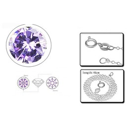 Wide Varieties Female Platinum Plating Titanium Necklace With Diamond