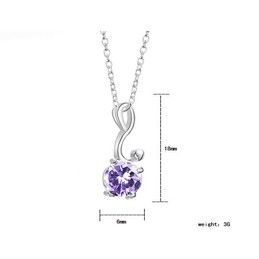 Wide Varieties Female Platinum Plating Titanium Necklace With Diamond