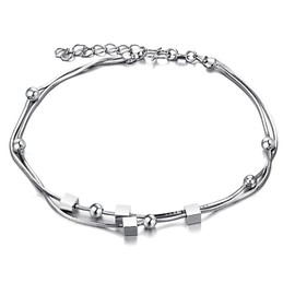 Reliable Reputation Female Platinum Plating Titanium Anklet 