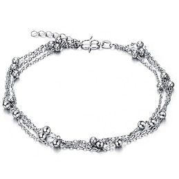 Wide Varieties Female Platinum Plating Titanium Anklet 