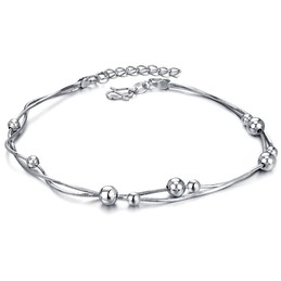 The Queen of Quality Female Snake Platinum Plating Titanium Anklet 
