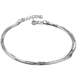 Stable Quality Female Snake Platinum Plating Titanium Anklet 