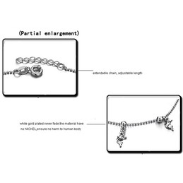 High Quality Female Dolphin Shape Platinum Plating Titanium Anklet  