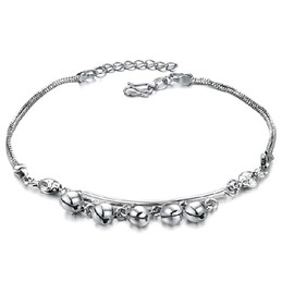 Quality and Quantity Assured Female Bell Shape Platinum Plating Titanium Anklet 