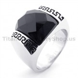Titanium Ring with Zircon 19355