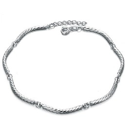 Excellent Quality Female Roll Type Platinum Plating Titanium Anklet 