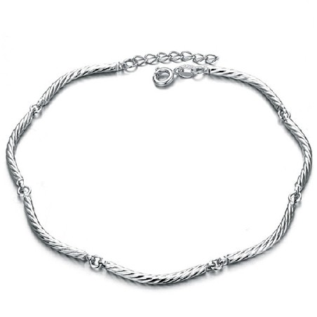 Excellent Quality Female Roll Type Platinum Plating Titanium Anklet 