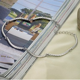 Excellent Quality Female Roll Type Platinum Plating Titanium Anklet 