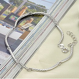 Excellent Quality Female Roll Type Platinum Plating Titanium Anklet 