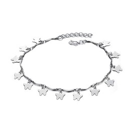 Reliable Reputation Female Butterfly Shape Platinum Plating Titanium Anklet 
