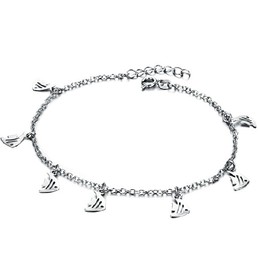 Wide Varieties Female Fillet Shape Platinum Plating Titanium Anklet 