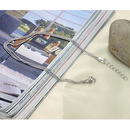 High Quality Female Platinum Plating Titanium Anklet With Beads