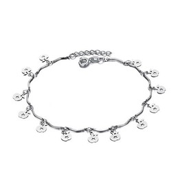 to Have a Long Story Female Platinum Plating Titanium Anklet 