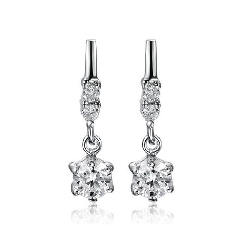 Excellent Quality Female Platinum Plating Titanium Earrings 