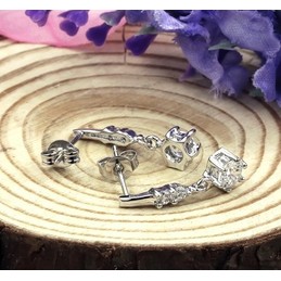 Excellent Quality Female Platinum Plating Titanium Earrings 
