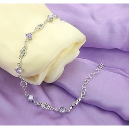 Excellent Quality Female Hollow Platinum Plating Titanium Bracelet With Diamond