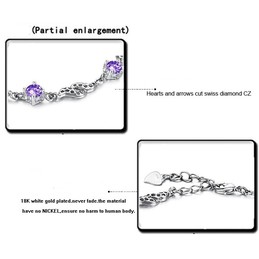 Excellent Quality Female Hollow Platinum Plating Titanium Bracelet With Diamond