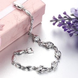 Easy to Use Female Platinum Plating Titanium Bracelet 