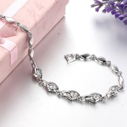 Easy to Use Female Platinum Plating Titanium Bracelet 