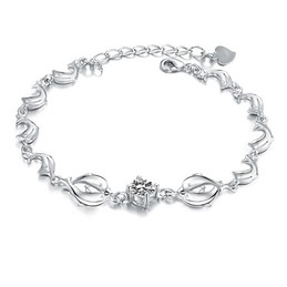 The Queen of Quality Female Dolphin Shape Platinum Plating Titanium Bracelet 