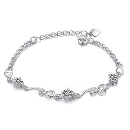 High Quality Female Purple Platinum Plating Titanium Bracelet With Diamond