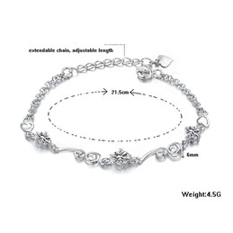 High Quality Female Purple Platinum Plating Titanium Bracelet With Diamond