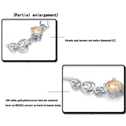 High Quality Female Purple Platinum Plating Titanium Bracelet With Diamond