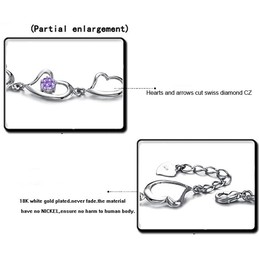 High Quality Female Sweetheart Platinum Plating Titanium Bracelet With Diamond