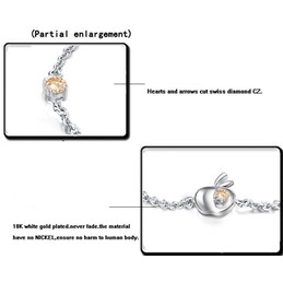 Reliable Reputation Female Hollow Platinum Plating Titanium Bracelet With Rhinestone