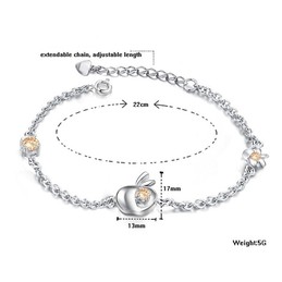 Reliable Reputation Female Hollow Platinum Plating Titanium Bracelet With Rhinestone