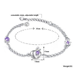 Reliable Reputation Female Hollow Platinum Plating Titanium Bracelet With Rhinestone
