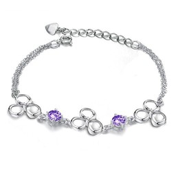 Wide Varieties Female Fade-Proof Platinum Plating Titanium Bracelet