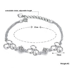 Wide Varieties Female Fade-Proof Platinum Plating Titanium Bracelet