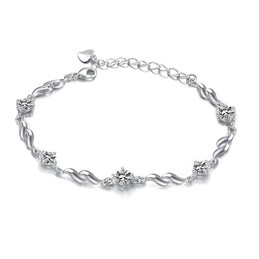 Reliable Reputation Female Lovely Platinum Plating Titanium Bracelet