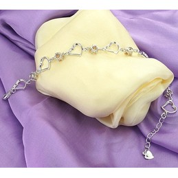 The Queen of Quality Female Sweetheart Platinum Plating Titanium Bracelet With Diamond