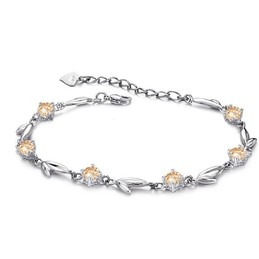 Complete in Specifications Female Platinum Plating Titanium Bracelet With Diamond