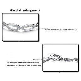 The Queen of Quality Female Platinum Plating Titanium Bracelet With Diamond