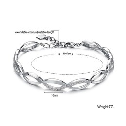 The Queen of Quality Female Platinum Plating Titanium Bracelet With Diamond
