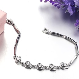 Selling Well all over the World Female Platinum Plating Titanium Bracelet