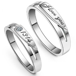 High Quality Platinum Plating Titanium Ring For Lovers