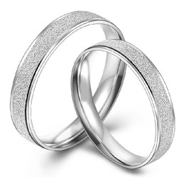 Easy to Use Pearl Yarn Platinum Plating Titanium Ring For Lovers 