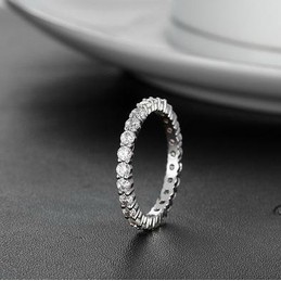 World-wide Renown Female Platinum Plating Titanium Ring 