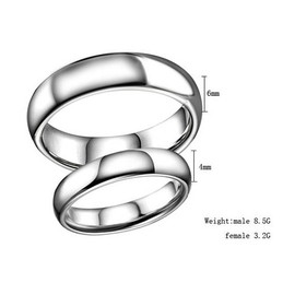 High Quality Concise Tungsten Ceramic Ring For Lovers 
