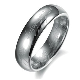 Quality and Quantity Assured Silver Tungsten Ceramic Ring For Lovers 
